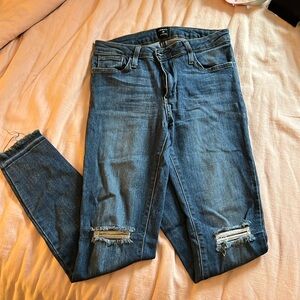 Just Black Denim Jeans w/ Distressed Knees